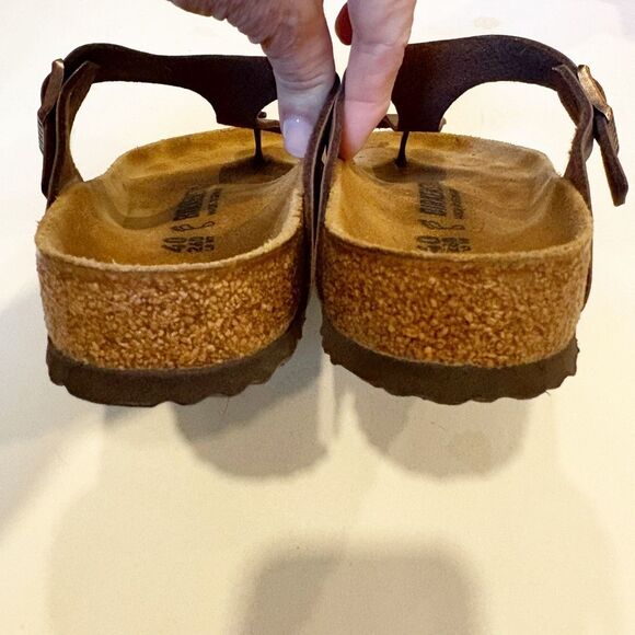 Birkenstock Gizeh Sandals Shoes Flip Flop Slip On Size 40 made in Germany Tan - Picture 6 of 11
